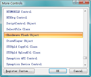 more controls window-shockwave flash object - embed Flash video to presentation